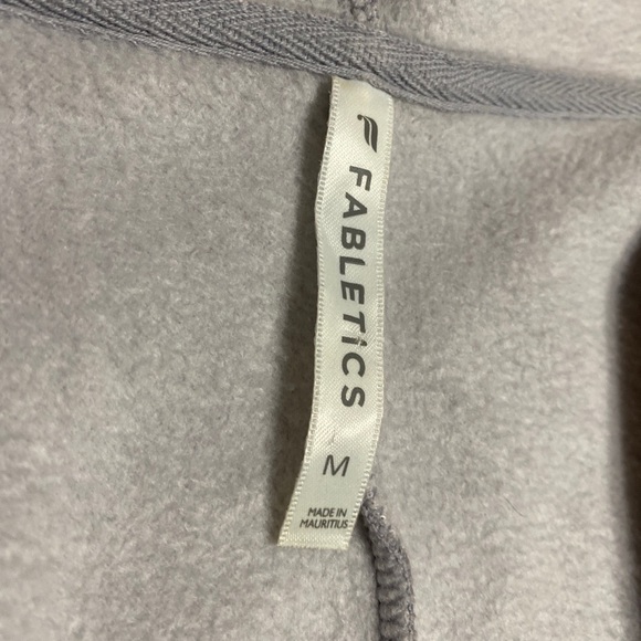 𝅺fabletics Vanessa Womens Gray Fleece Hooded Open Cardigan Sweatshirt Medium. - Picture 4 of 10